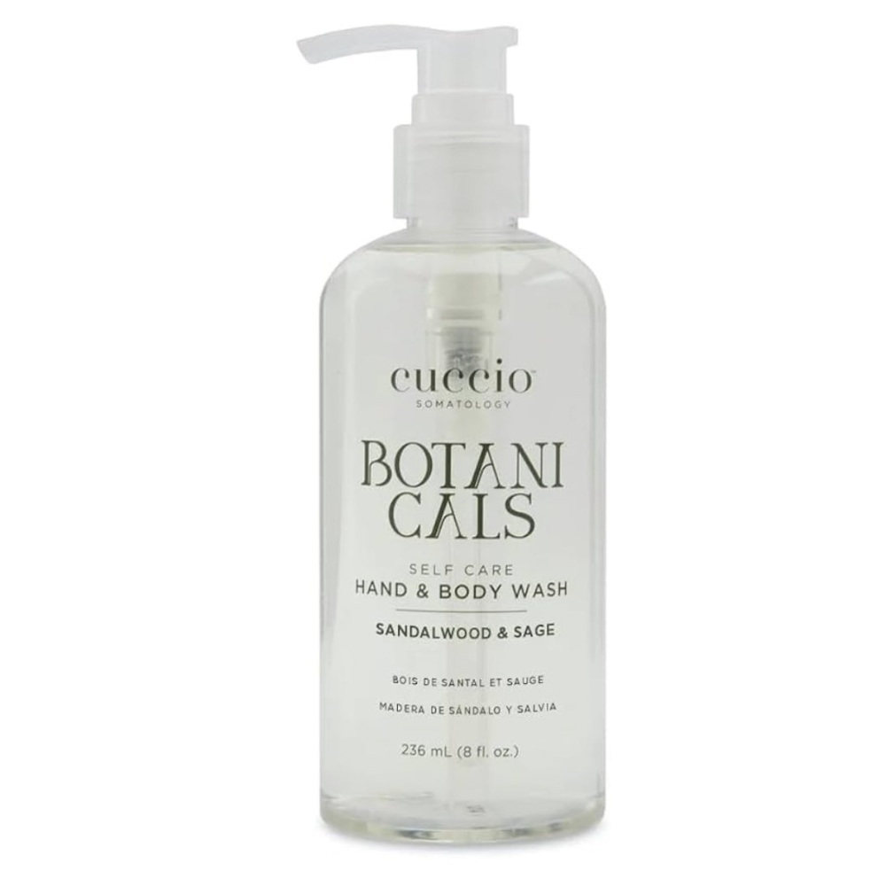 Cuccio Botanicals Hydrating Hand & Body Wash | Sandalwood and Sage | 8 Fluid Oz